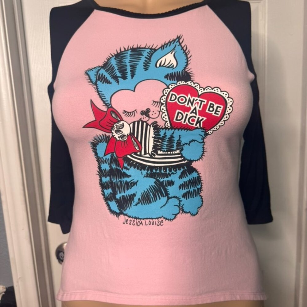 Jessica Louise 'Don't Be A Dick' Womens Raglan Tee